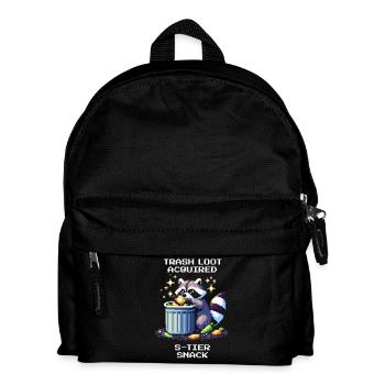 Trash Loot | Raccoon Snack - Kids' Backpack - black - Front