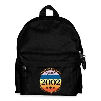 Geburtstagsgeschenk 2002 - Kinder Rucksack - Schwarz - Vorne