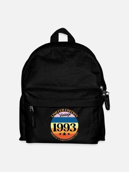 1993 Anniversaire Vintage Cadeau d'Anniversaire 93 - Sac à dos Enfant - noir