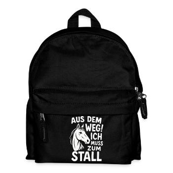 Écartez-vous, je dois aller à l’écurie - Sac à dos Enfant - noir - Devant