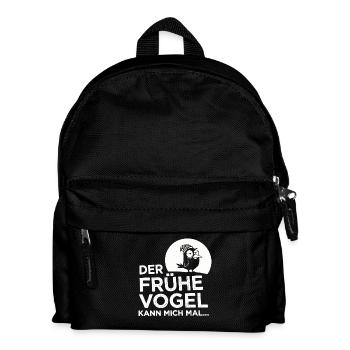 The early bird can me! - Kids' Backpack - black - Front