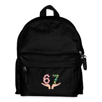 Sapin canne d’orge de Noël numéro 67 - Sac à dos Enfant - noir - Devant