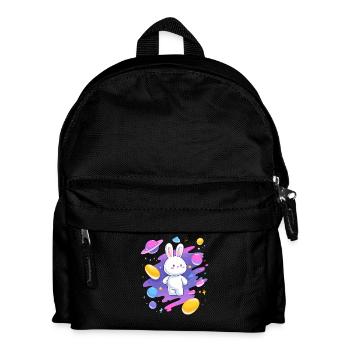 Galaktischer Hase im Nebel - Kinder Rucksack - Schwarz - Vorne