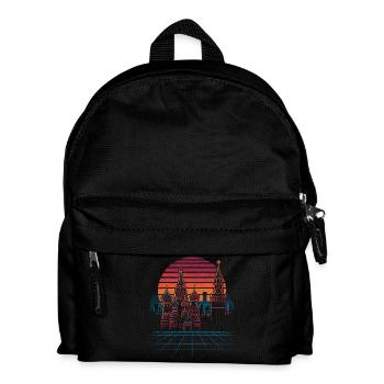 Neon Moscow Skyline Retro - Kids' Backpack - black - Front
