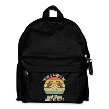 Today is a Good Day for Woodworking Woodworker - Kids' Backpack - black - Front