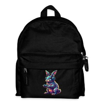 Kaninchen Spiele Tier Videospiele Lustiges - Kinder Rucksack - Schwarz - Vorne