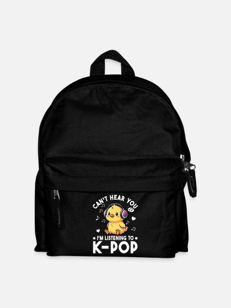 K-Pop Küken – Süßes Musik Fan Statement - Kinder Rucksack - Schwarz
