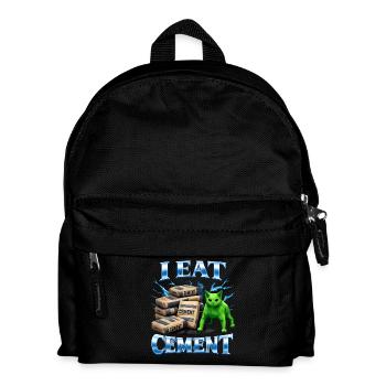 I Eat Cement I Eat Cement Cat - Kids' Backpack - black - Front