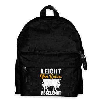 Easily distracted by cows - Kids' Backpack - black - Front