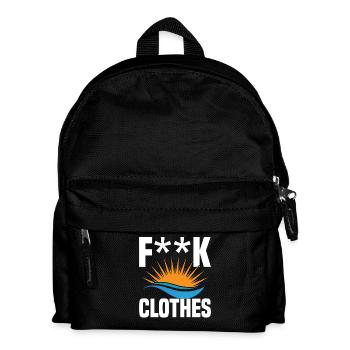 Nudisten-Naturismus-Symbol Nudistenlager Freiheit - Kinder Rucksack - Schwarz - Vorne