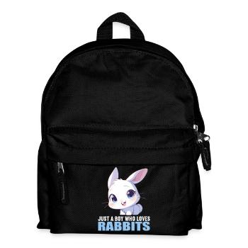 Hasen Hase - Kinder Rucksack - Schwarz - Vorne