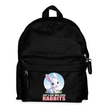 Hasen Hase - Kinder Rucksack - Schwarz - Vorne