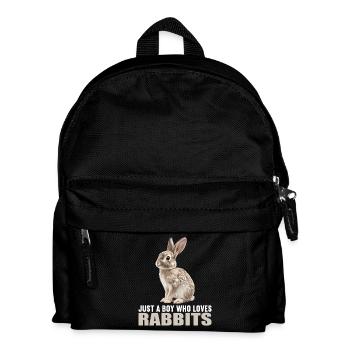 Hasen Hase - Kinder Rucksack - Schwarz - Vorne