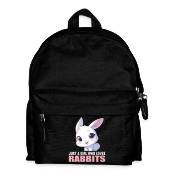 Hasen Hase - Kinder Rucksack - Schwarz - Vorne