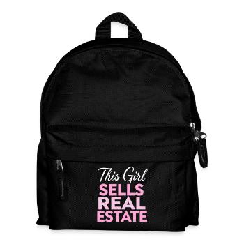 This Girl Sells Real Estate - Kids' Backpack - black - Front