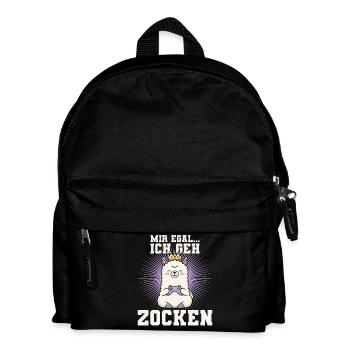 gamen - I don't care, I'm going to gamble - Kids' Backpack - black - Front
