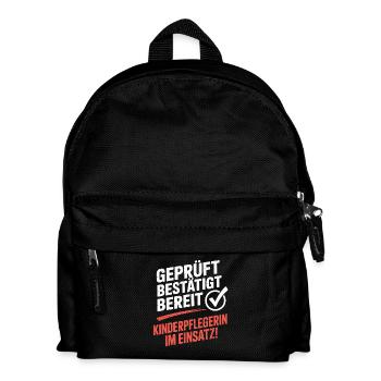 Tested confirmed ready to be a nanny in the - Kids' Backpack - black - Front