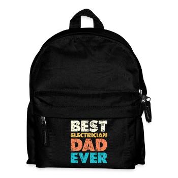 Bester Elektriker Papa – Best Dad Ever - Kinder Rucksack - Schwarz - Vorne