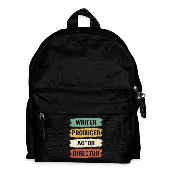 Retro-Filmemacher, Produzent, Autor, Schauspieler und Film - Kinder Rucksack - Schwarz - Vorne