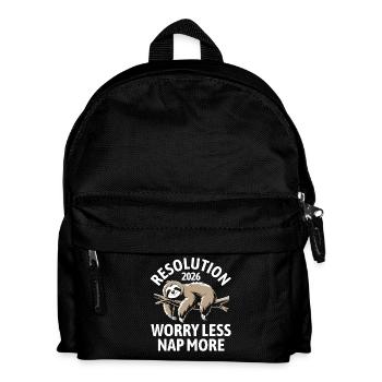 Worry less, nap more | New Year's resolutions 2026 - Kids' Backpack - black - Front