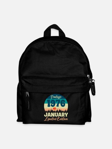 Birthday January 1976 Gift Vintage Limited - Kids' Backpack - black