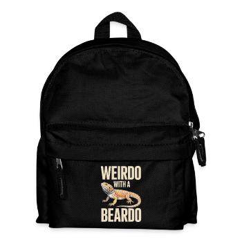 Komischer mit einem Bartagecko - Kinder Rucksack - Schwarz - Vorne