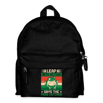 Frog Catcher Leap Into Action Frog - Kids' Backpack - black - Front