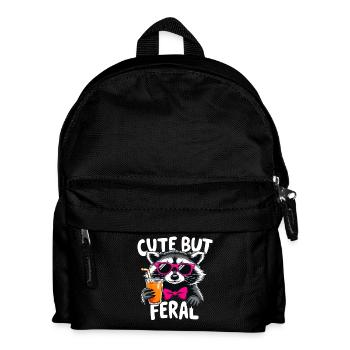 Sweet but Wild Raccoon - Kids' Backpack - black - Front