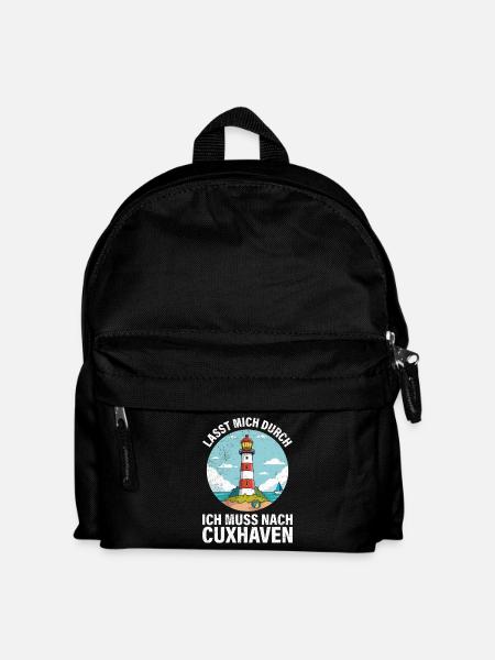 Nordsee Urlaub ICH MUSS NACH CUXHAVEN Lustiges - Kinder Rucksack - Schwarz