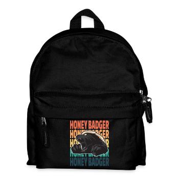Honey Badger Retro Vintage - Kinder Rucksack - Schwarz - Vorne