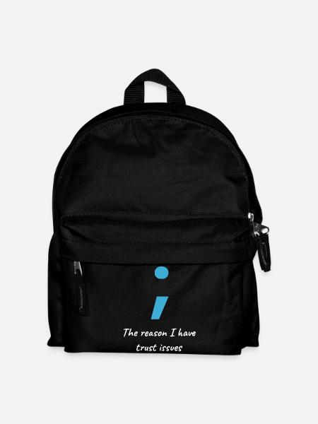 Informatiker Shirt - Semi-Colon Trust Issues - Kinder Rucksack - Schwarz