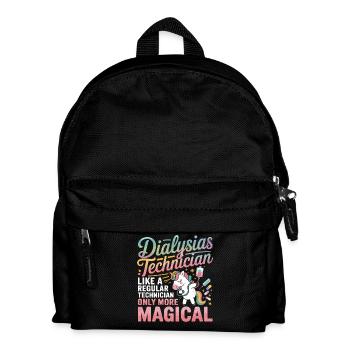 Magischer Dialyse-Techniker Unicorn - Kinder Rucksack - Schwarz - Vorne