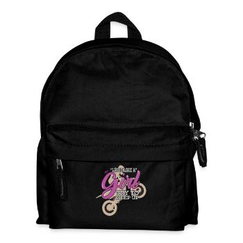 Motocross Je roule comme une fille en essayant de suivre le rythme - Sac à dos Enfant - noir - Devant