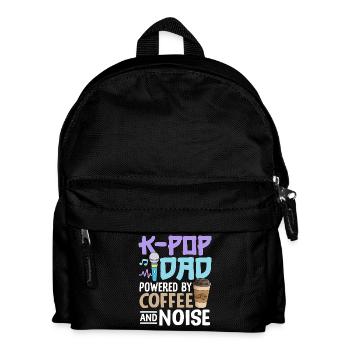 K Pop Dad Powered By Coffee And Noise - Kids' Backpack - black - Front