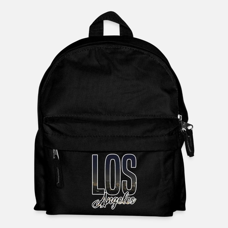 Los Angeles Skyline Lettering - Kids' Backpack - black