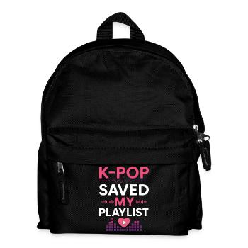 K-Pop Saved My Playlist - Kids' Backpack - black - Front