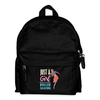 Just a Girl Loves Roller Skating - Kids' Backpack - black - Front