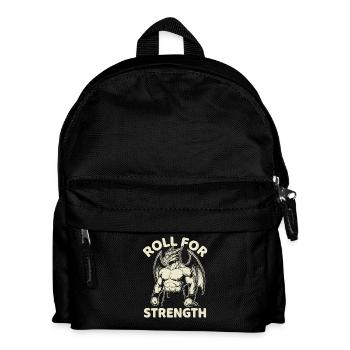  Roll For Strength Fantasy Dragon Gamer Tabletop - Kinder Rucksack - Schwarz - Vorne