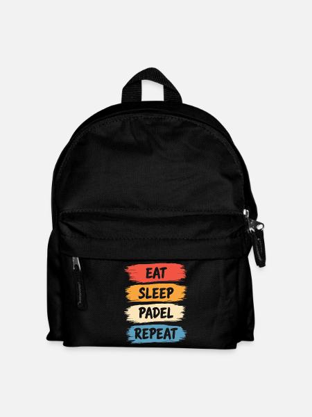 Eat Sleep Padel Repeat Sportler Lifestyle - Kinder Rucksack - Schwarz