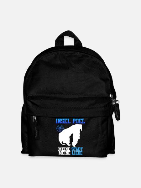 INSEL POEL MEINE STADT MEINE LIEBE Lustiges - Kinder Rucksack - Schwarz