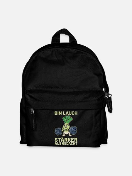 Weightlifter BIN LEEK STRONGER THAN EXPECTED Funny - Kids' Backpack - black