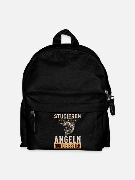 Studieren kann jeder Angeln Nur Die Besten - Kinder Rucksack - Schwarz