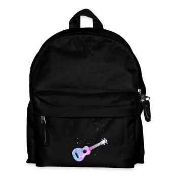 Hawaiian Ukulele Uke Watercolor - Kids' Backpack - black - Front