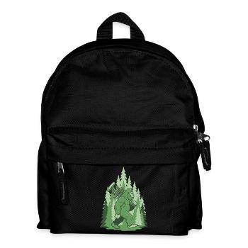 Sasquatch Disc Golf Basket Forest Lustiges Frisbee - Kinder Rucksack - Schwarz - Vorne
