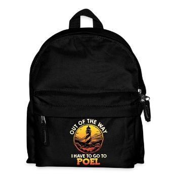 Baltic Sea holiday OUT OF THE WAY MUST GO TO POEL Lustig - Kids' Backpack - black - Front