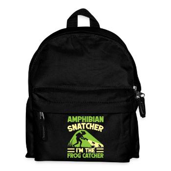 Frog Catcher Amphibian Snatcher Frog - Kids' Backpack - black - Front