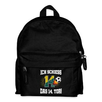 Ich Schiess 14. Tor Lustig 14. Geburtstag Fußball - Kinder Rucksack - Schwarz - Vorne