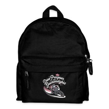  Diese Prinzessin liebt Geschwindigkeit Motorrad - Kinder Rucksack - Schwarz - Vorne