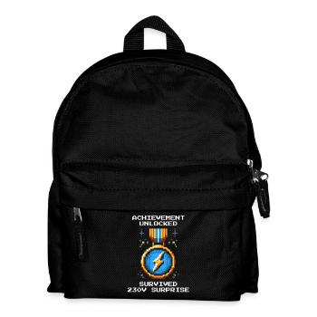 230V survived | Electrician Electrical Engineering - Kids' Backpack - black - Front