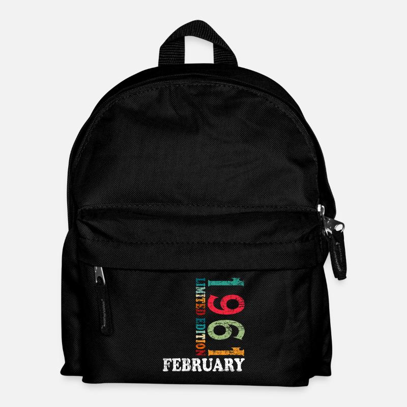 65e anniversaire février 1961 Millésime Millésime - Sac à dos Enfant - noir